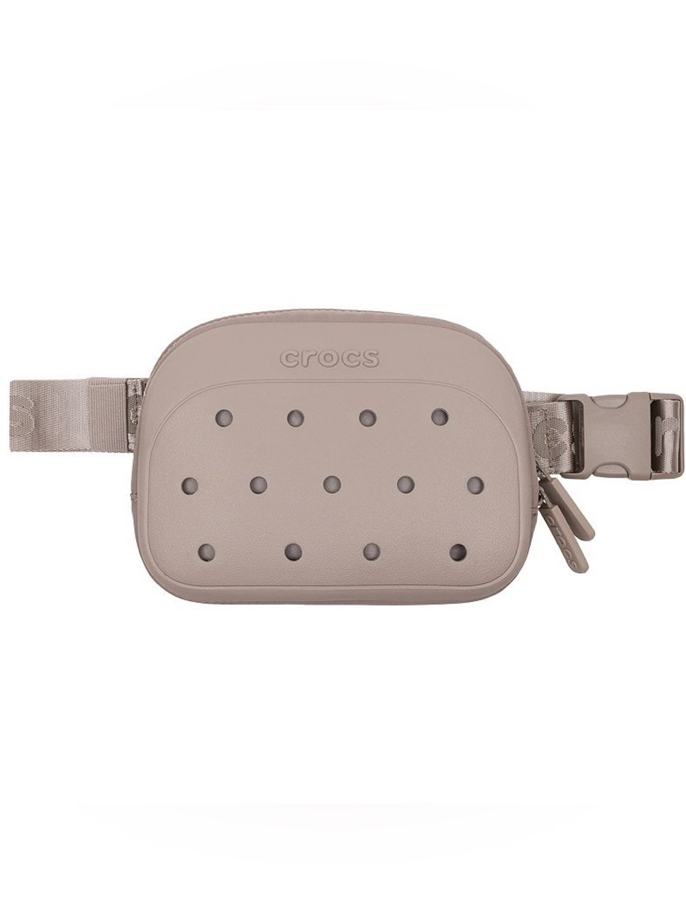 CROCS Classic Belt Bag Zip Closure Taupe Brown